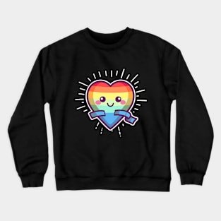 Heart's Rainbow Spark Crewneck Sweatshirt